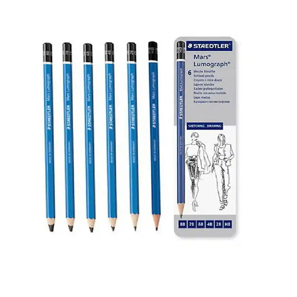 Staedtler Lápiz de Color Mars Lumograph Estuche Metálico