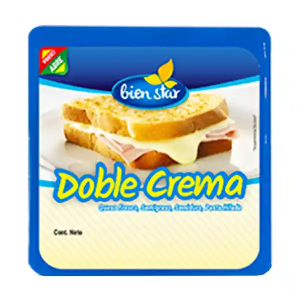 Queso Doble Crema Bien Star 25 Tajadas