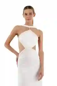 Vestido Largo Lorde Marfil Talla XS Mercedes Campuzano