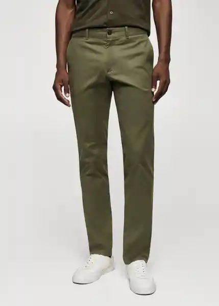 Pantalón Barna Khaki Talla 36 Hombre Mango