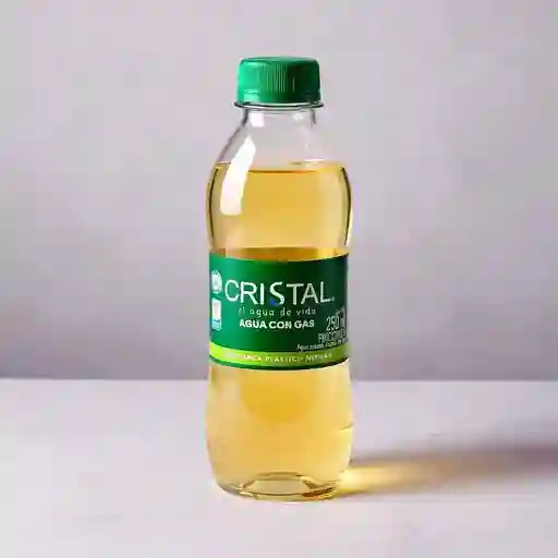 Agua cristal con gas