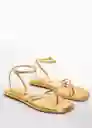 Sandalias Macha Oro Talla 38 Mujer Mango