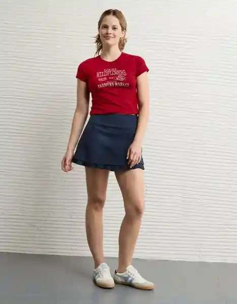 Camiseta Mujer Vinotinto Talla Medium 1143669 American Eagle