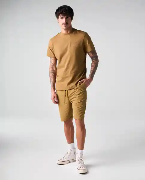 Camiseta Hombre Café Talla XL 842G010_CAF180830 Americanino