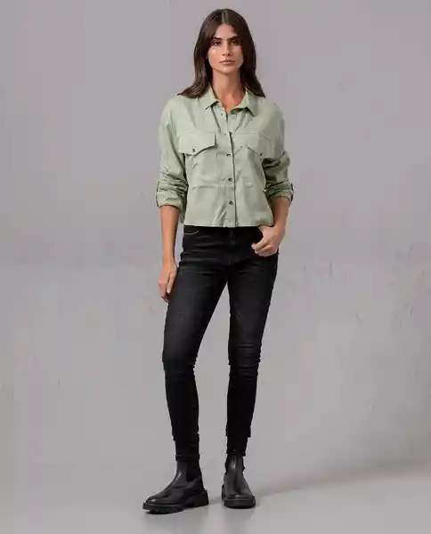 Camisa Mujer Verde Golfo Medio Talla XL 90694 Rifle
