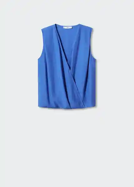 Blusa Robin Azul Talla L Mujer Mango