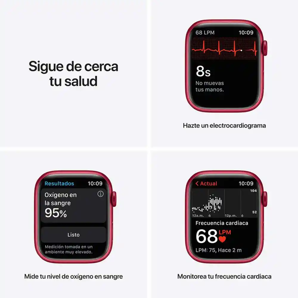 Apple Reloj Serie 7 Correa Deportiva Roja