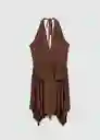 Vestido Moca Marron Talla XS Mujer Mango