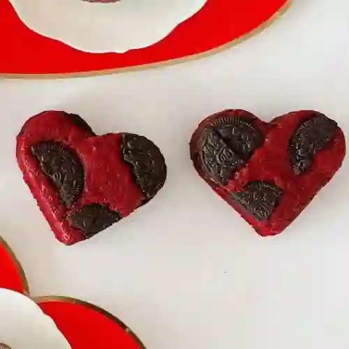 Caja Corazones Red Velvet X 2