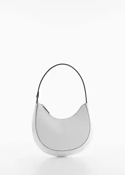 Bolso M Round Blanco Talla 99 Mujer Mango