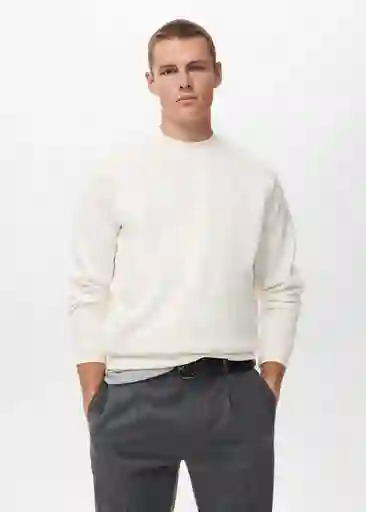Buzo Sudadera Nola Blanco Talla M Hombre Mango
