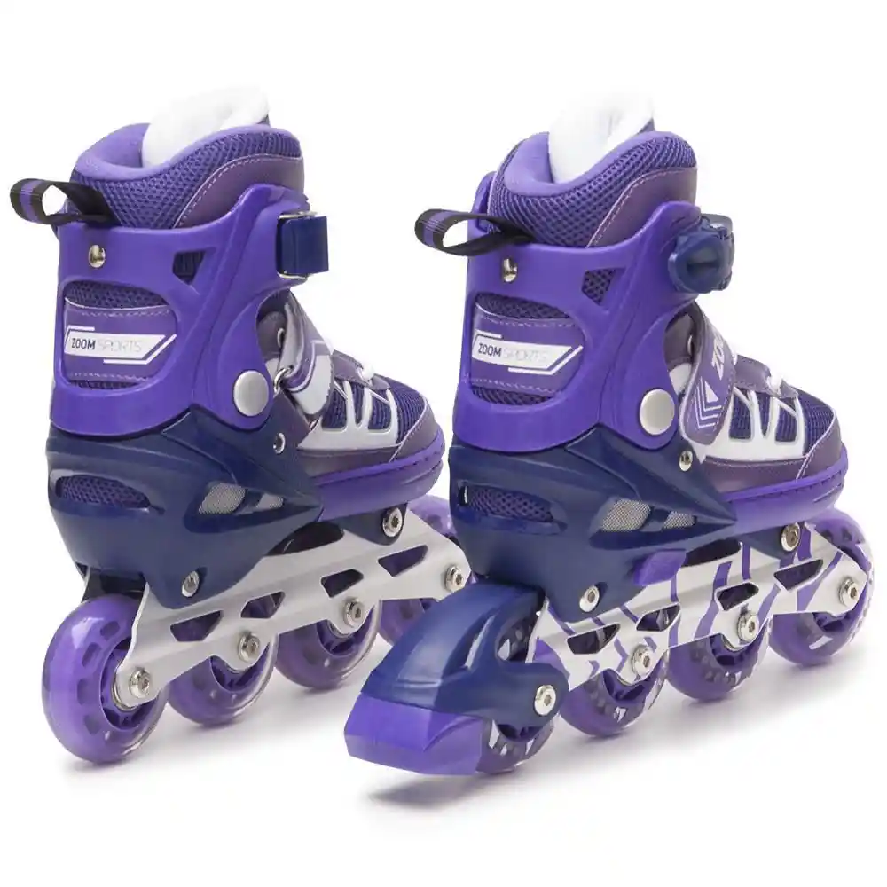 Zoom Sports Patines Electric Morado Talla M 34-37 cm