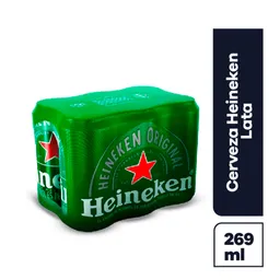 Heineken Cerveza Sabor Original Sixpack Lata