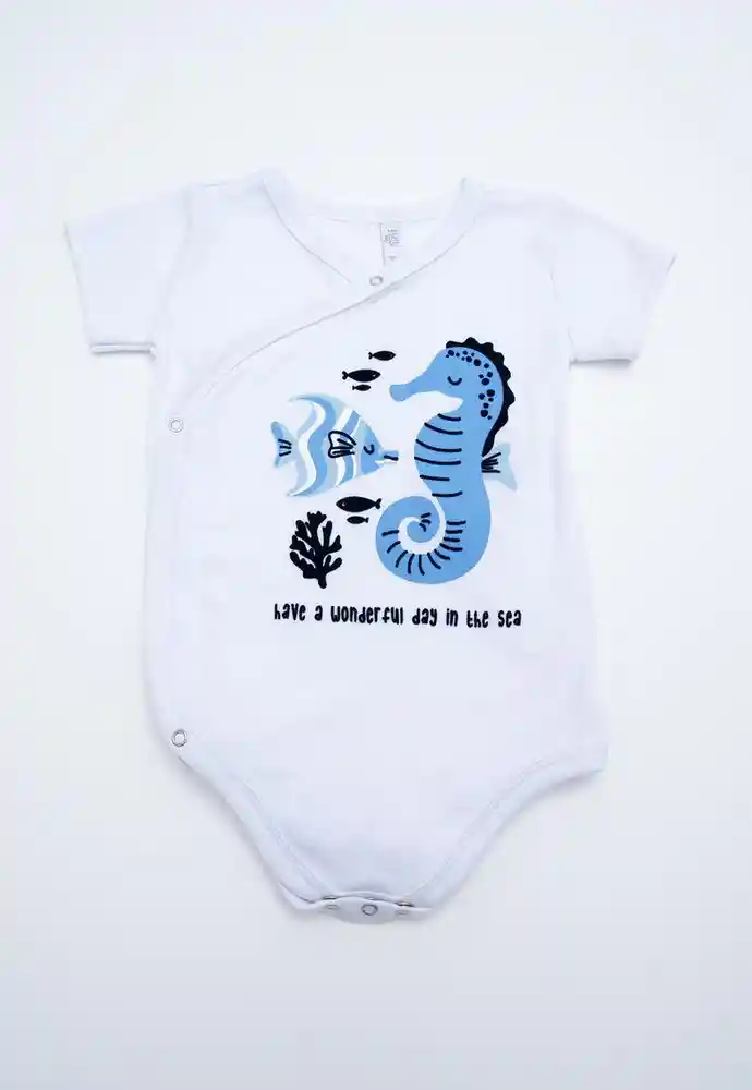 Body Manga Corta Niño 3/6 Meses-ivory