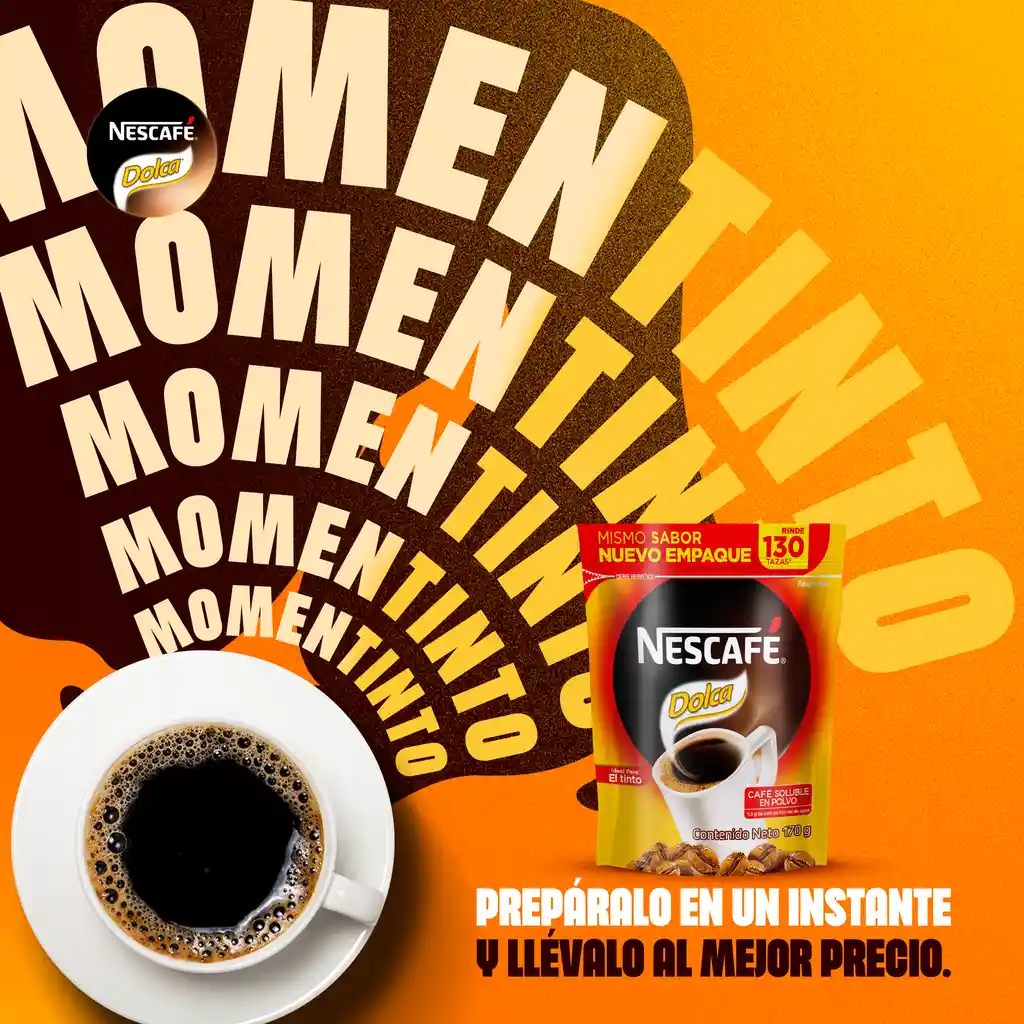Café soluble NESCAFÉ Dolca x 47g