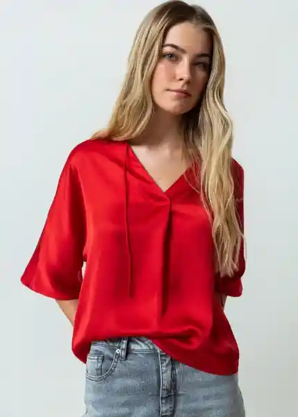 Camisa Mujer Rojo Gobelino Oscuro M 011G363 Naf Naf