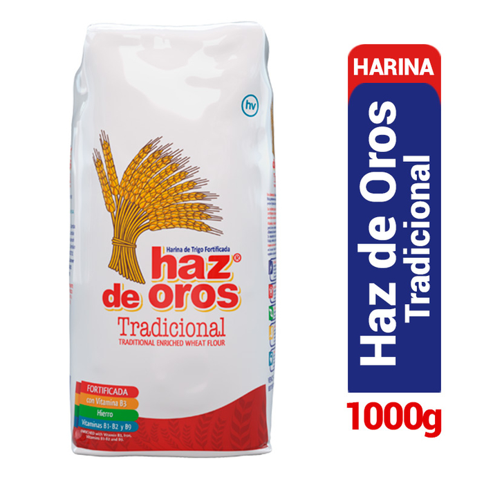 Haz De Oros Harina de Trigo Fortificada Tradicional 1000 g