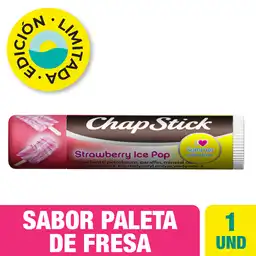 Chapstick Protector Labial Sabor Paleta de Fresa