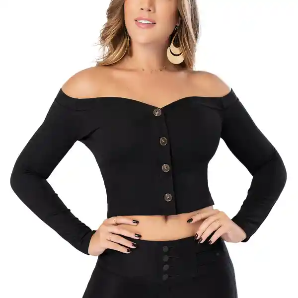 Croydon Blusa Feliza Mujer Negro Talla XL