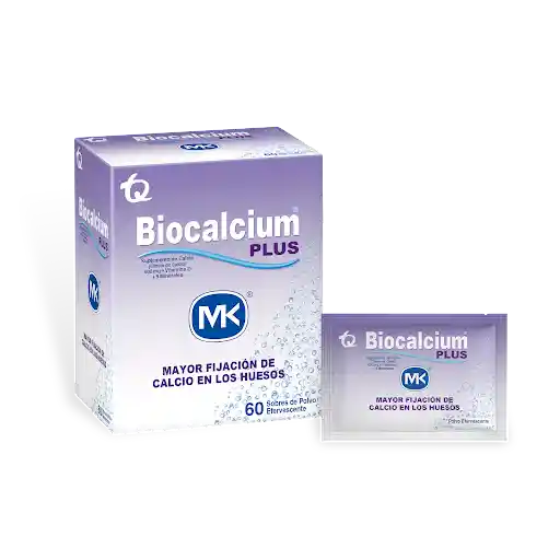 Biocalcium Plus MK Efervescente Calcio con Vitamina D y 5 Minerales