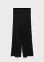 Pantalón Plisati-w Negro Talla S Mujer Mango