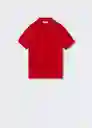 Camiseta Polo Javiercy Rojo Talla 06 Niños Mango