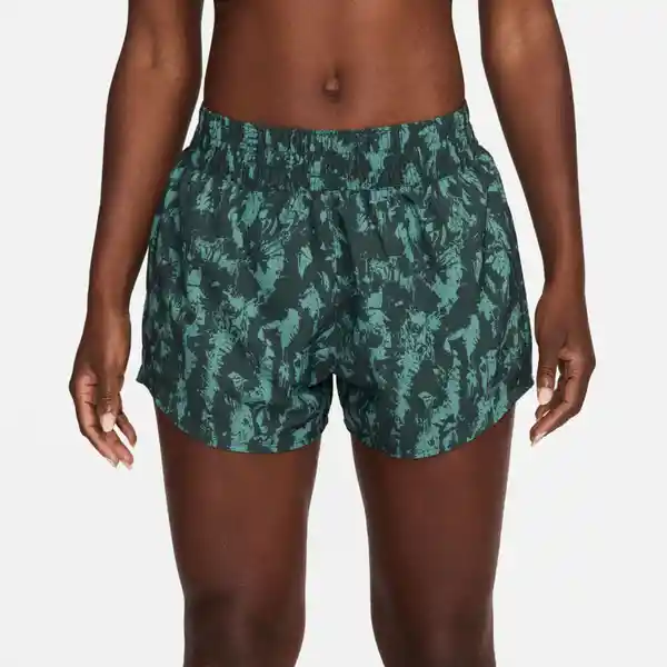 Nike Short One Df Hr 3in Br Aop Para Mujer Verde Talla S