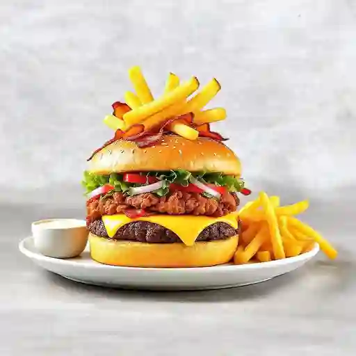 Patacón burguer ranchero