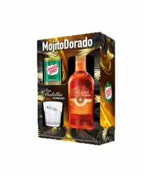 Mojito Dorado Estuche Ron Medellin + Vaso + Cana Dry