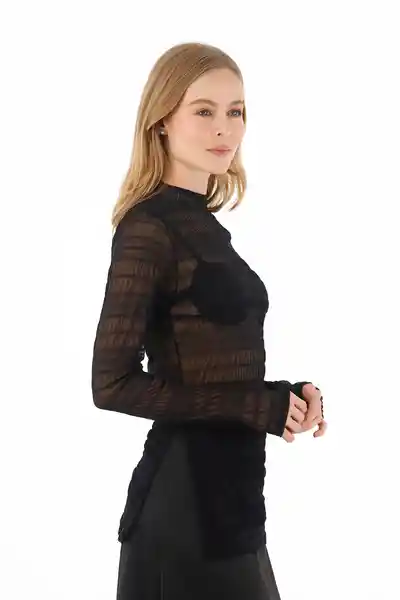 Buzo Celestia Negro Talla S Mercedes Campuzano