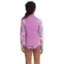 Camiseta Manga Larga Sunshine Psych Checker Junior Femenina Morado-12