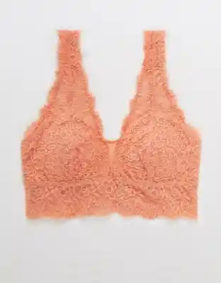 American Eagle Bralette Romantic Plunge Rojo Frambuesa M 2664