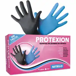 Protexion Guantes de Exámen en Nitrilo Negro Talla L