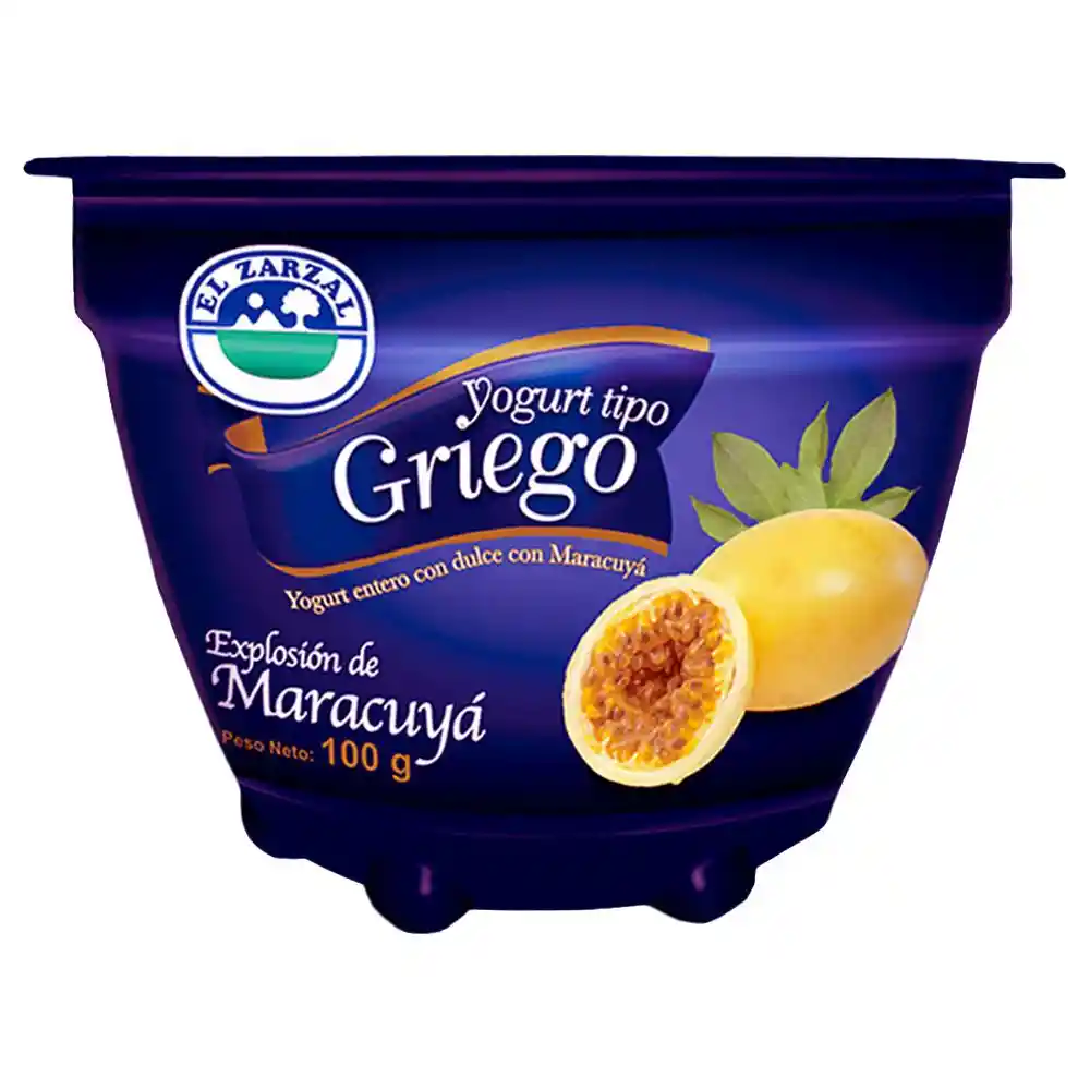 El Zarzal Yogurt Tipo Griego de Maracuyá