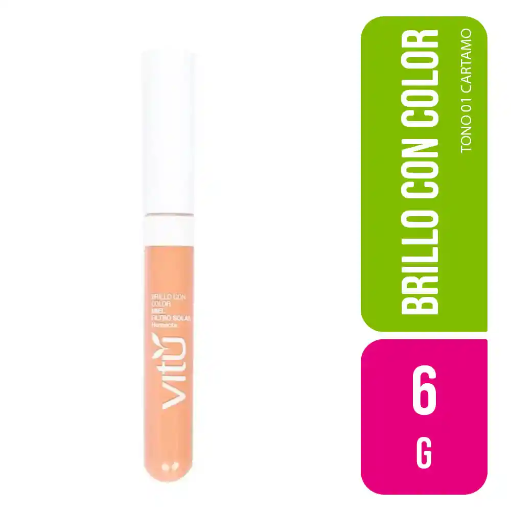 Vitu Brillo Labial con Miel Tono 1 Cartamo