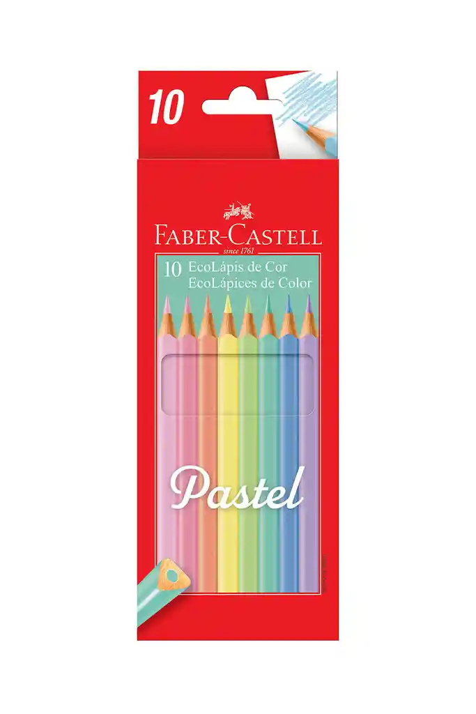   Faber Castell  Lapiz De Color Triangular Pastel 120510P 