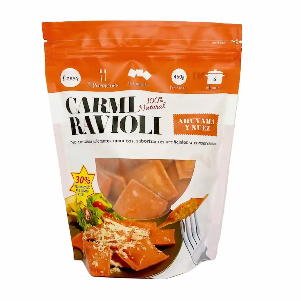 Carmis Pasta Ravioli Ahuyama-Nuez