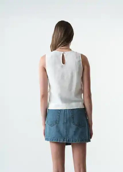 Camisa Lia Mujer Crudo Puro Claro Talla M 413G350 Naf Naf