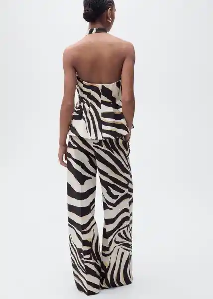 Chaleco Zebra Beige Talla M Mujer Mango