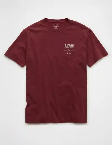 Camiseta Hombre Vinotinto Talla Medium 4659558 American Eagle