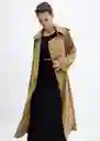 Abrigo Trench Abrigo Trenchi-W Camel Talla S Mujer Mango