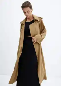 Abrigo Trench Abrigo Trenchi-W Camel Talla S Mujer Mango