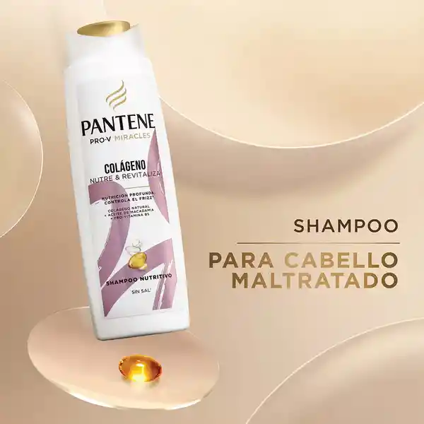 Shampoo sin sal' Pantene Pro-V Miracles Colageno Nutre y Revitaliza Champu 300 ml + Acondicionador Pantene Pro-V Miracles Colageno Nutre y Revitaliza Rinse 250ml