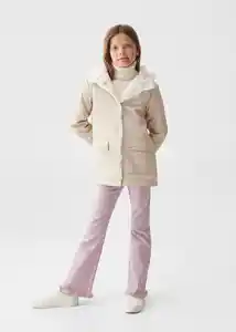 Abrigo Snow5 Beige Talla 07 Niña Mango