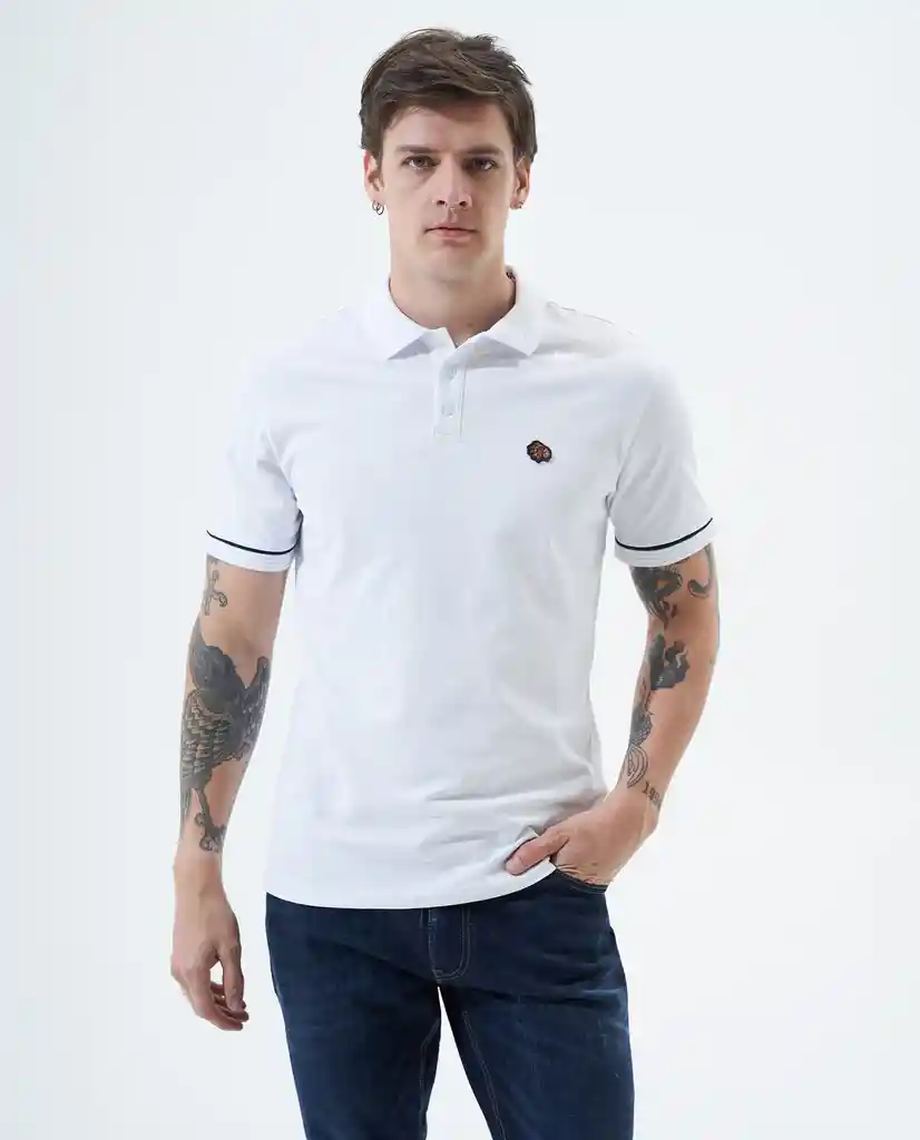 Polo Con Aplique Bordado Para Hombre