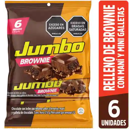 Jumbo Chocolate con Leche con Relleno Sabor a Brownie