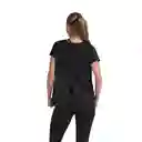 Camiseta Manga Corta Oversize Sleek Night Mujer Negro-l