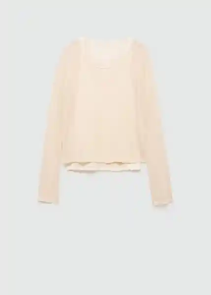 Jersey Bridget Beige Talla XS Mujer Mango