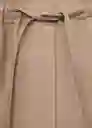 Pantalón Linen Topo Talla XS Mujer Mango