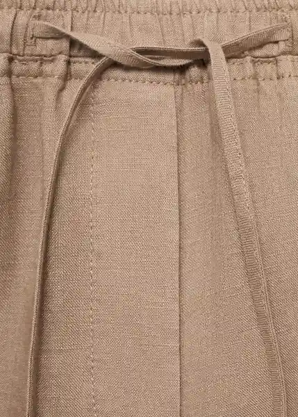 Pantalón Linen Topo Talla XS Mujer Mango